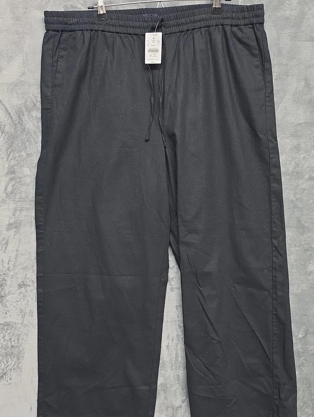 J. Crew Wide Leg Drawstring Pants in Black Sz 16